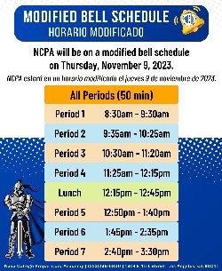 modified bell schedule 11-09-2023